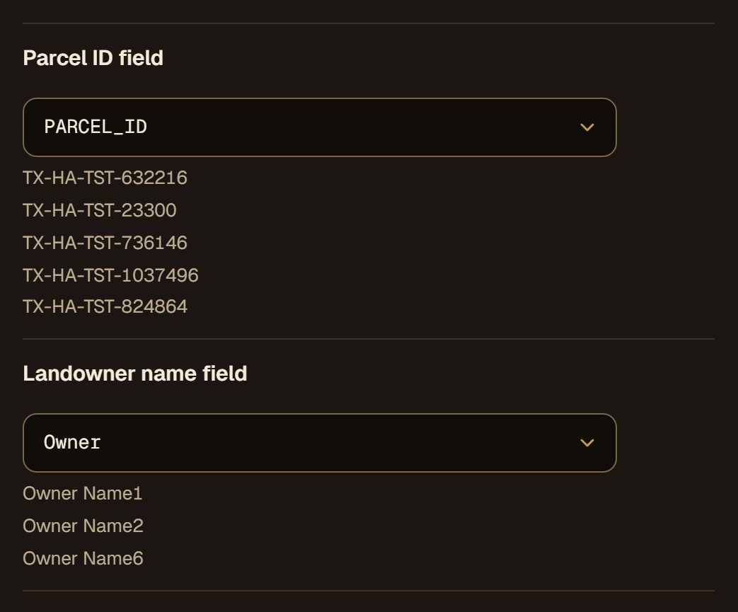 The tract ID and owner checks