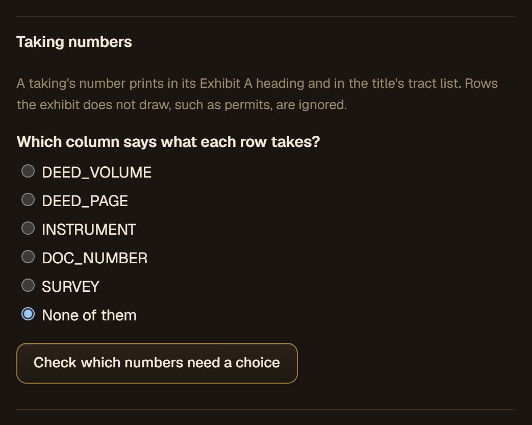Line List taking codes